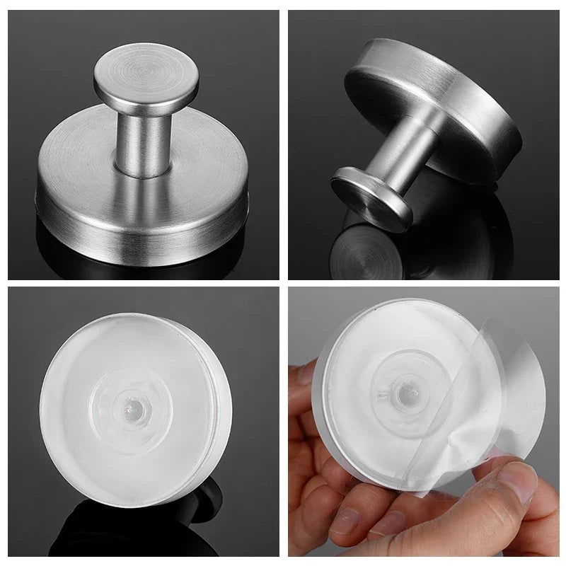 Suction Cup Hooks Heavy Duty Stainless Steel Wall Hook for Bathroom Kitchen Tile Glass and Mirror No Drilling Removable