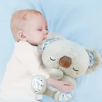 Breathing Koala Plush Sleep Soother for Babies and Kids with Calming Vibration Heartbeat Sounds and Night Light