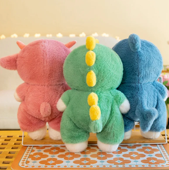 Plush Teddy Bear in Hooded Animal Costume Soft Stuffed Toy for Kids Cuddly Sleep Companion and Bedroom Decor