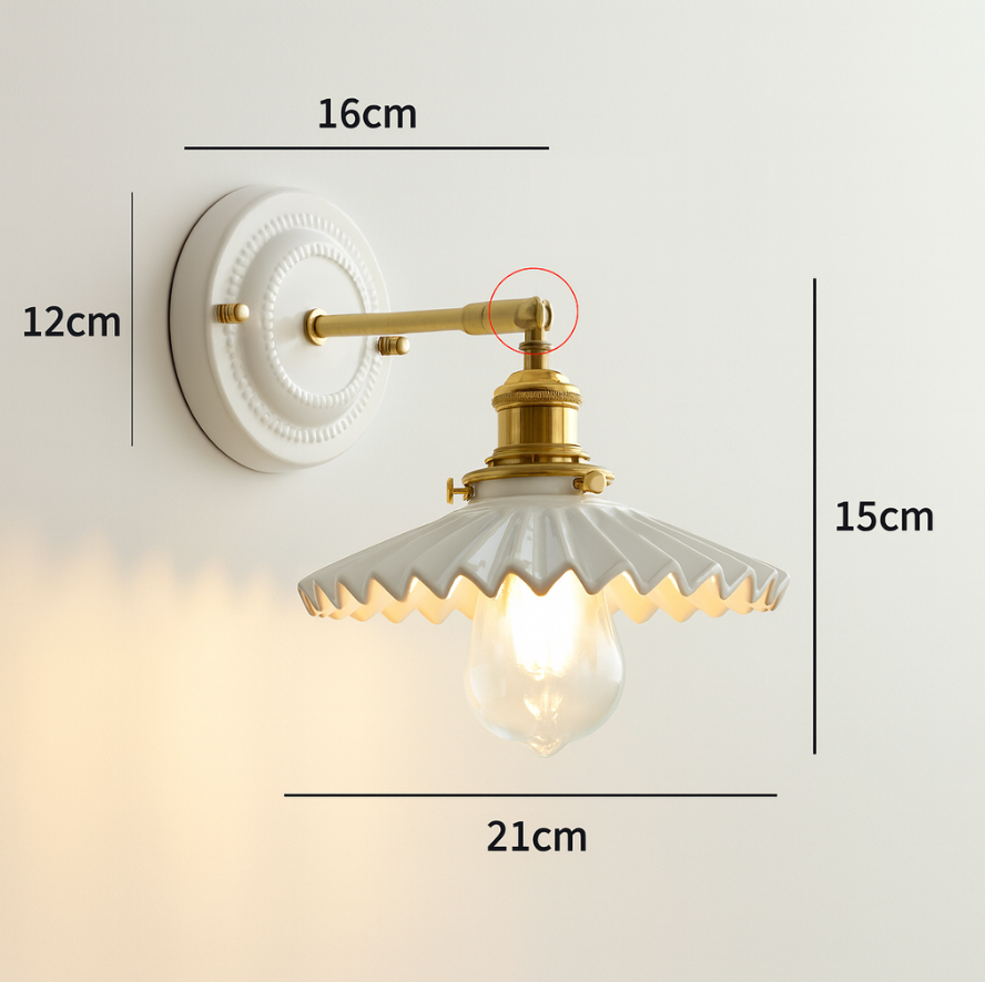Vintage Ceramic Wall Sconce With Warm LED Glow — Harbor Light Co.