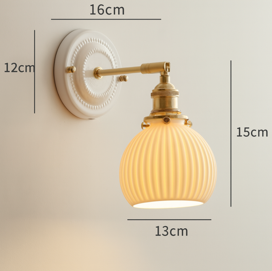 Vintage Ceramic Wall Sconce With Warm LED Glow — Harbor Light Co.