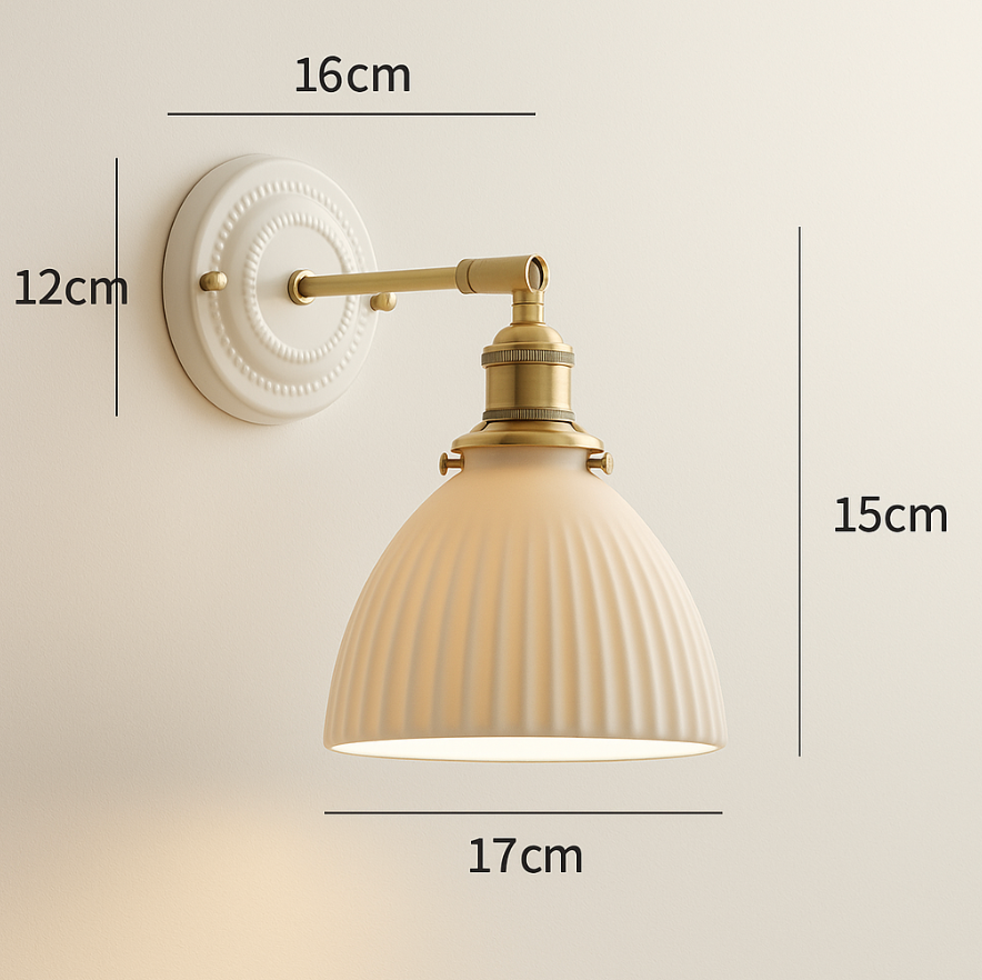 Vintage Ceramic Wall Sconce With Warm LED Glow — Harbor Light Co.