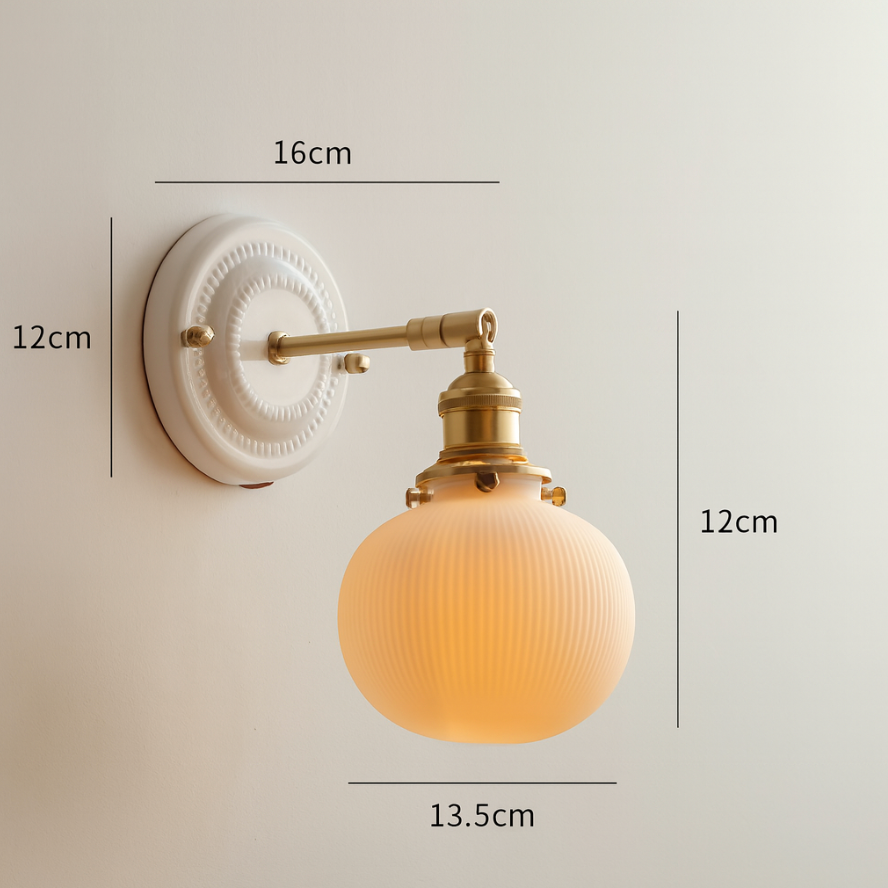 Vintage Ceramic Wall Sconce With Warm LED Glow — Harbor Light Co.