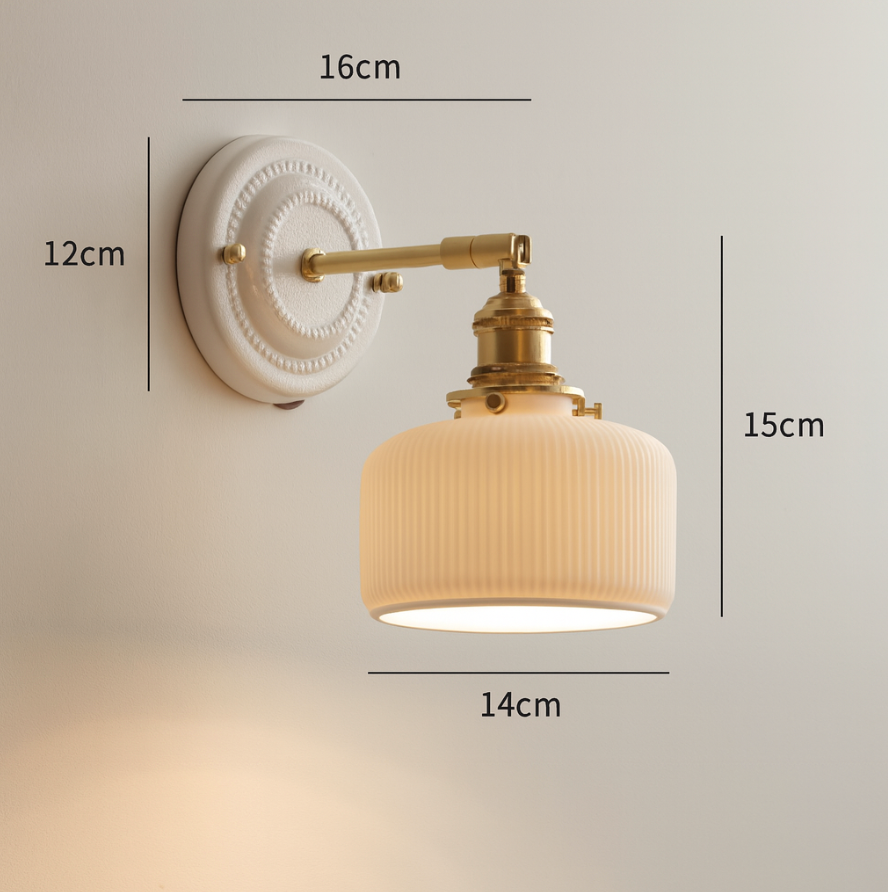 Vintage Ceramic Wall Sconce With Warm LED Glow — Harbor Light Co.