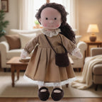 Handmade Waldorf Doll Soft Cotton Rag Doll with Knitted Outfit Cuddly Plush Doll for Toddlers and Kids Creative Play