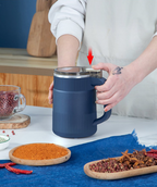 Electric Grain Mill Grinder for Grains Seeds Spices and Coffee Beans Compact Kitchen Mill with Stainless Steel Chamber