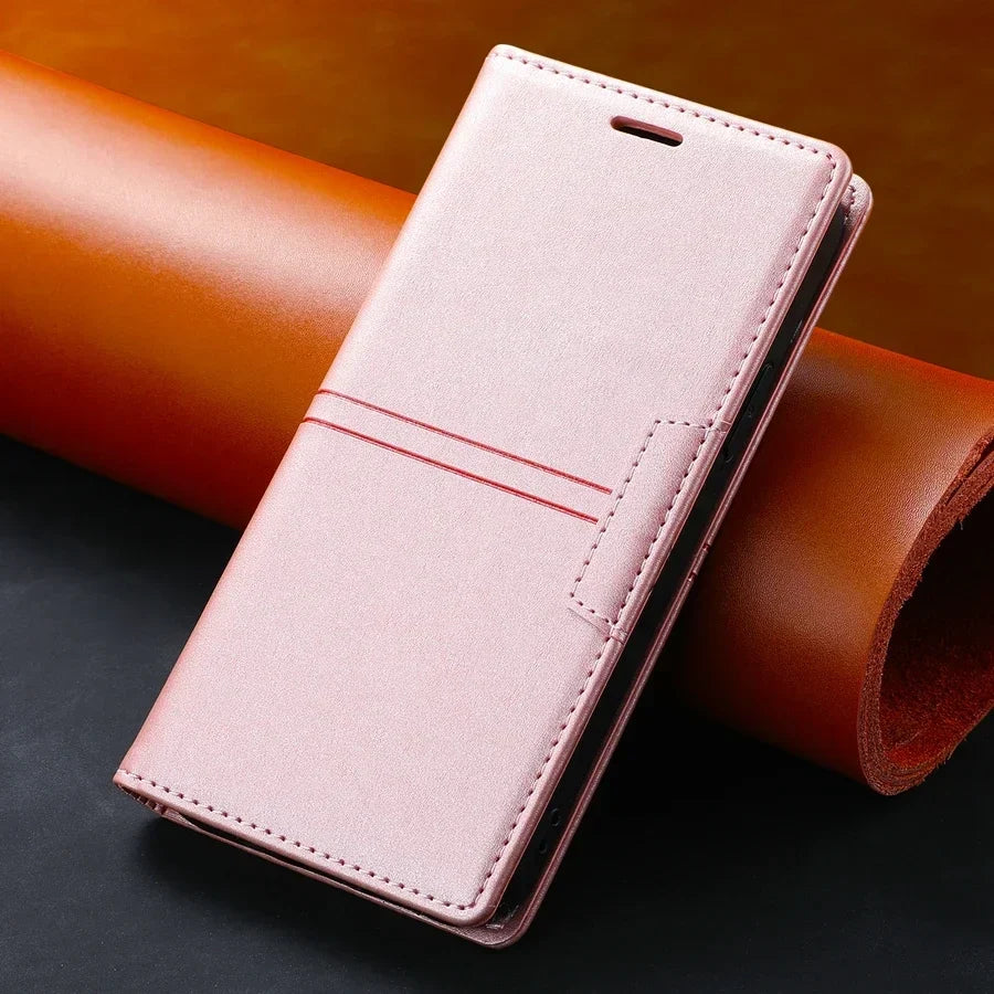 Google Pixel Leather Wallet Phone Case Magnetic Flip Cover with Card Slots and Kickstand