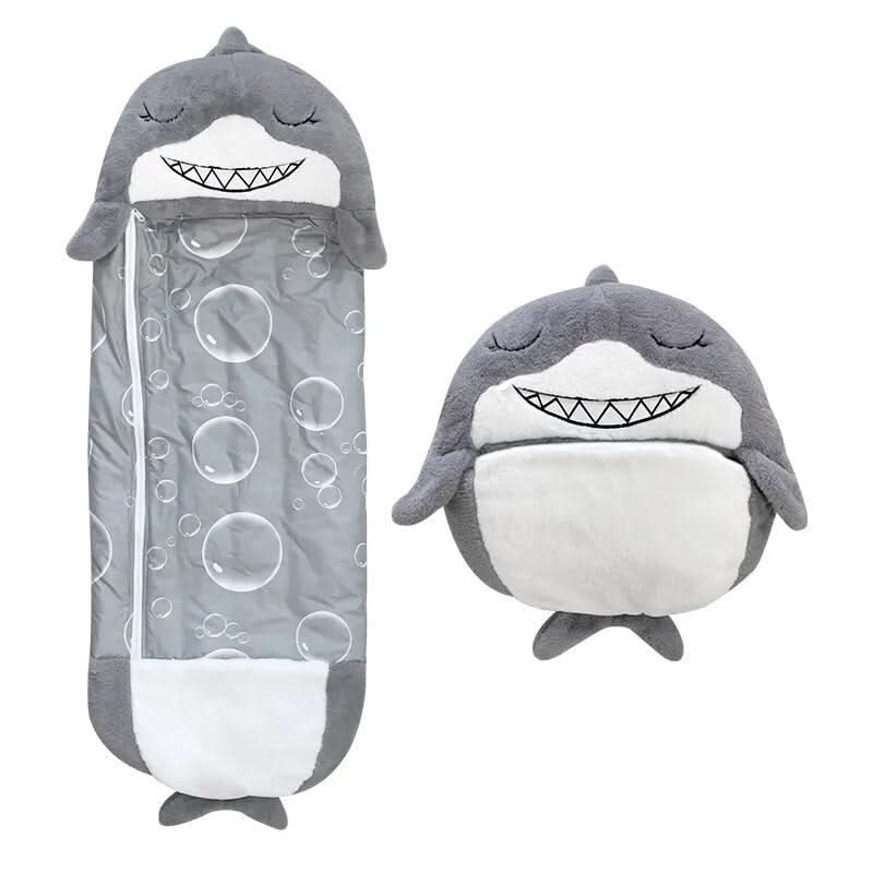 Kids Sleeping Bag with Stuffed Animal Pillow Convertible Plush Sleeping Bag for Children Soft Animal Sleepover Bag with Zipper for Girls and Boys
