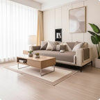 Non-Slip Cotton Linen Sofa Cover Breathable Quilted Couch Seat and Armrest Protector for All Seasons
