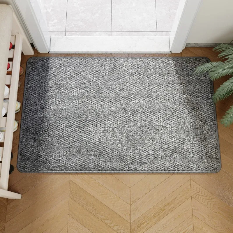 Faux Jute Doormat Non-Slip Woven Entrance Mat Indoor Outdoor Polypropylene Door Rug for Front Door Hallway and Patio
