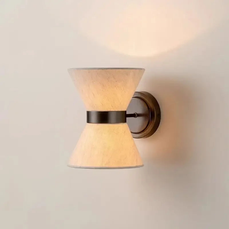 Modern Wrought Iron Wall Sconce With Fabric Shade — Harbor Light Co.