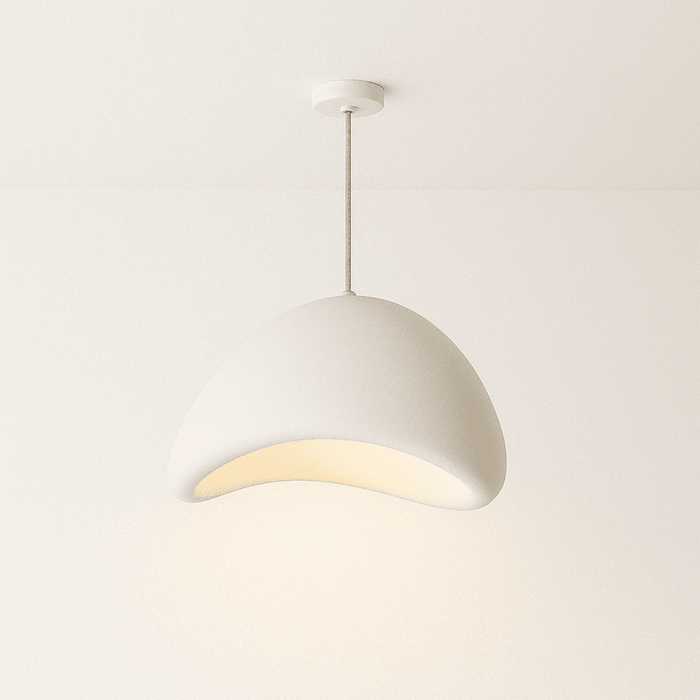 Minimalist Dome Pendant Light with Textured Shade