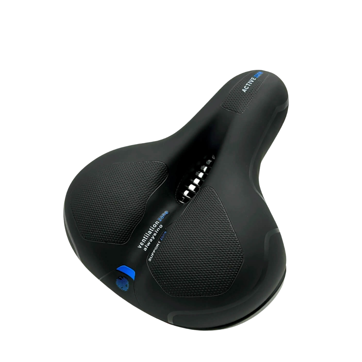 Wide Bike Seat with Memory Foam Padding Gel Shock Absorbing Bicycle Saddle Breathable Comfort Cushion for City and Trekking Bikes
