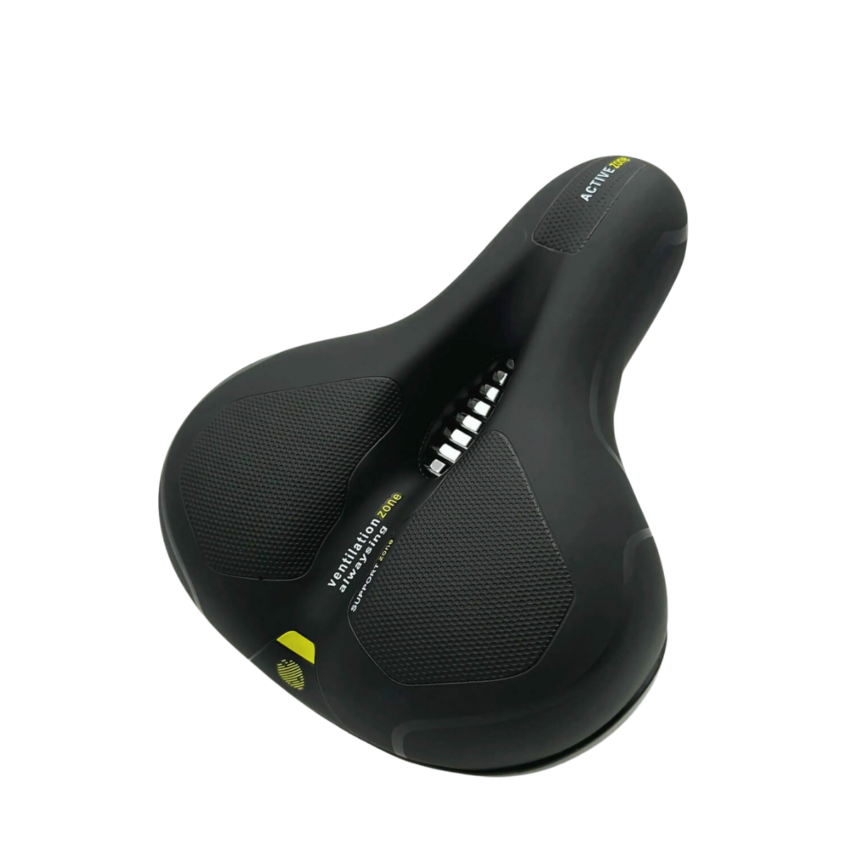 Wide Bike Seat with Memory Foam Padding Gel Shock Absorbing Bicycle Saddle Breathable Comfort Cushion for City and Trekking Bikes