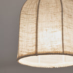 Modern Fabric Semi-Flush Mount Ceiling Light With Metallic Accents — Harbor Light Co.