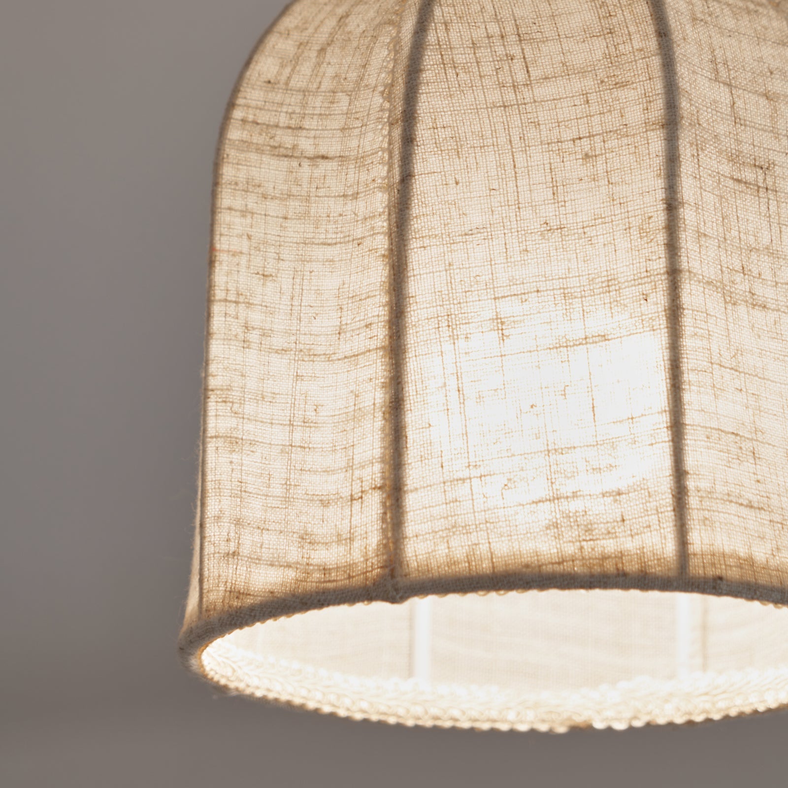 Modern Fabric Semi-Flush Mount Ceiling Light With Metallic Accents — Harbor Light Co.