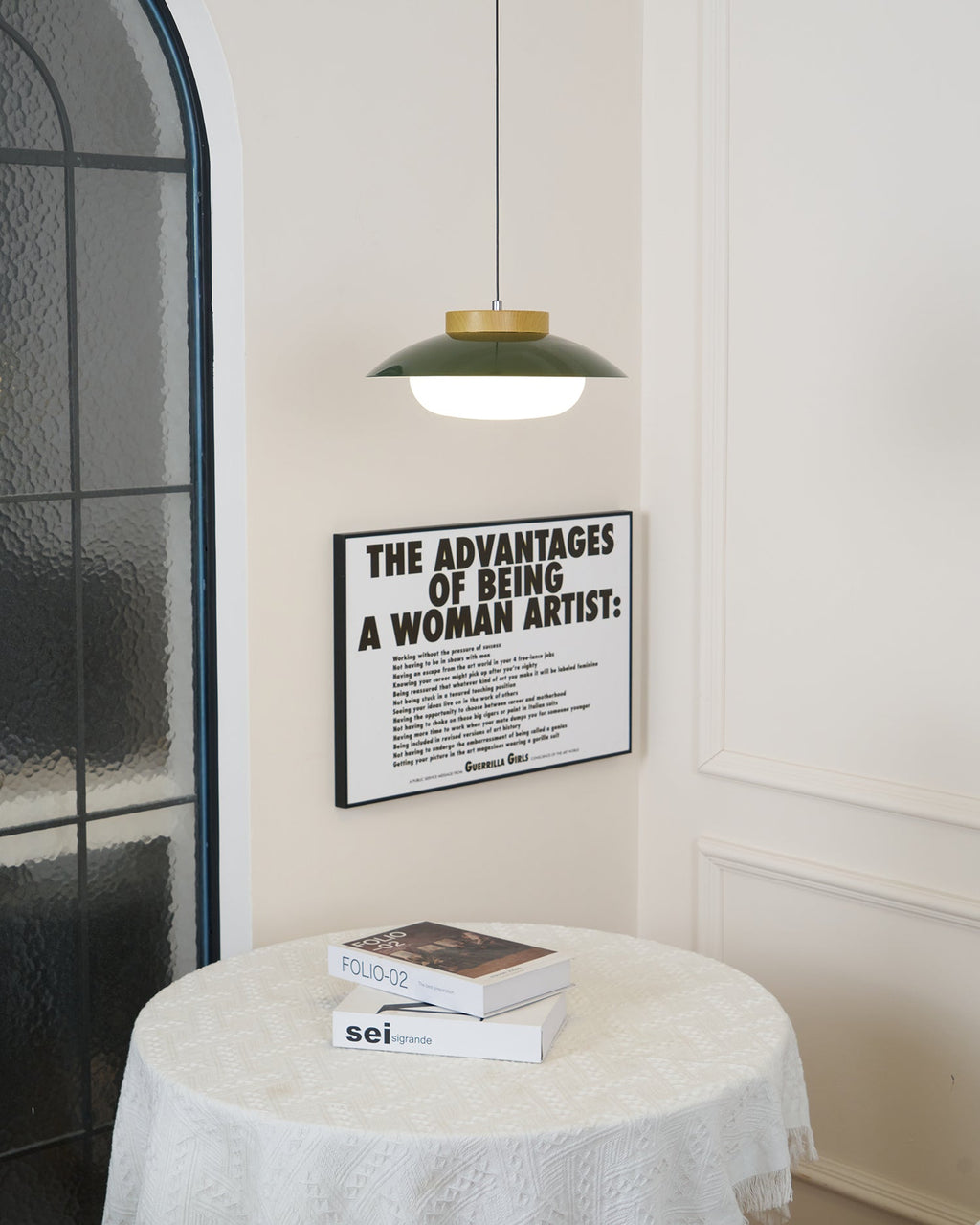 Mid-Century Metal Dome Pendant Light with Opal Glass Diffuser