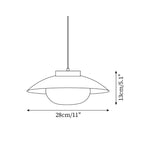 Mid-Century Metal Dome Pendant Light with Opal Glass Diffuser