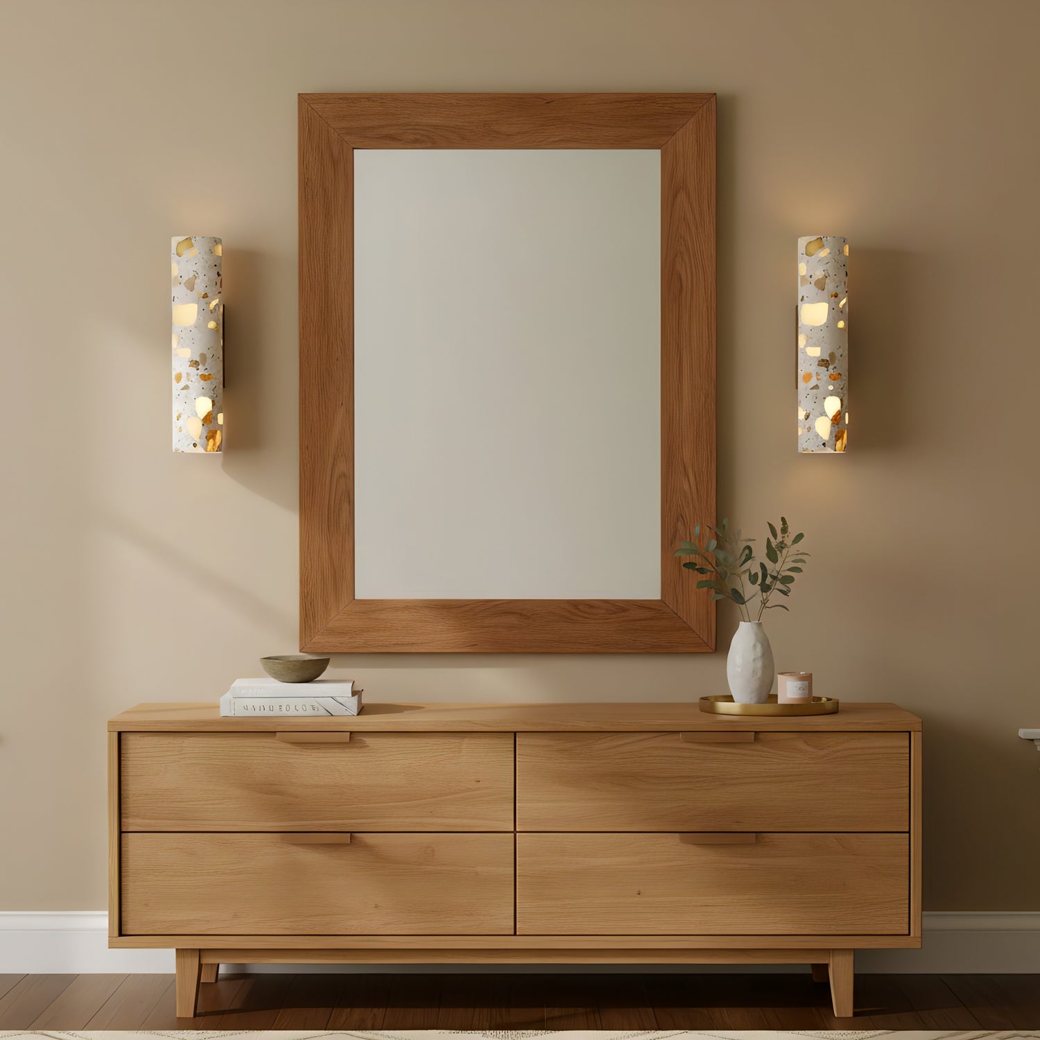 Modern Stone Wall Sconce for Living Room and Bedroom — Harbor Light Co.