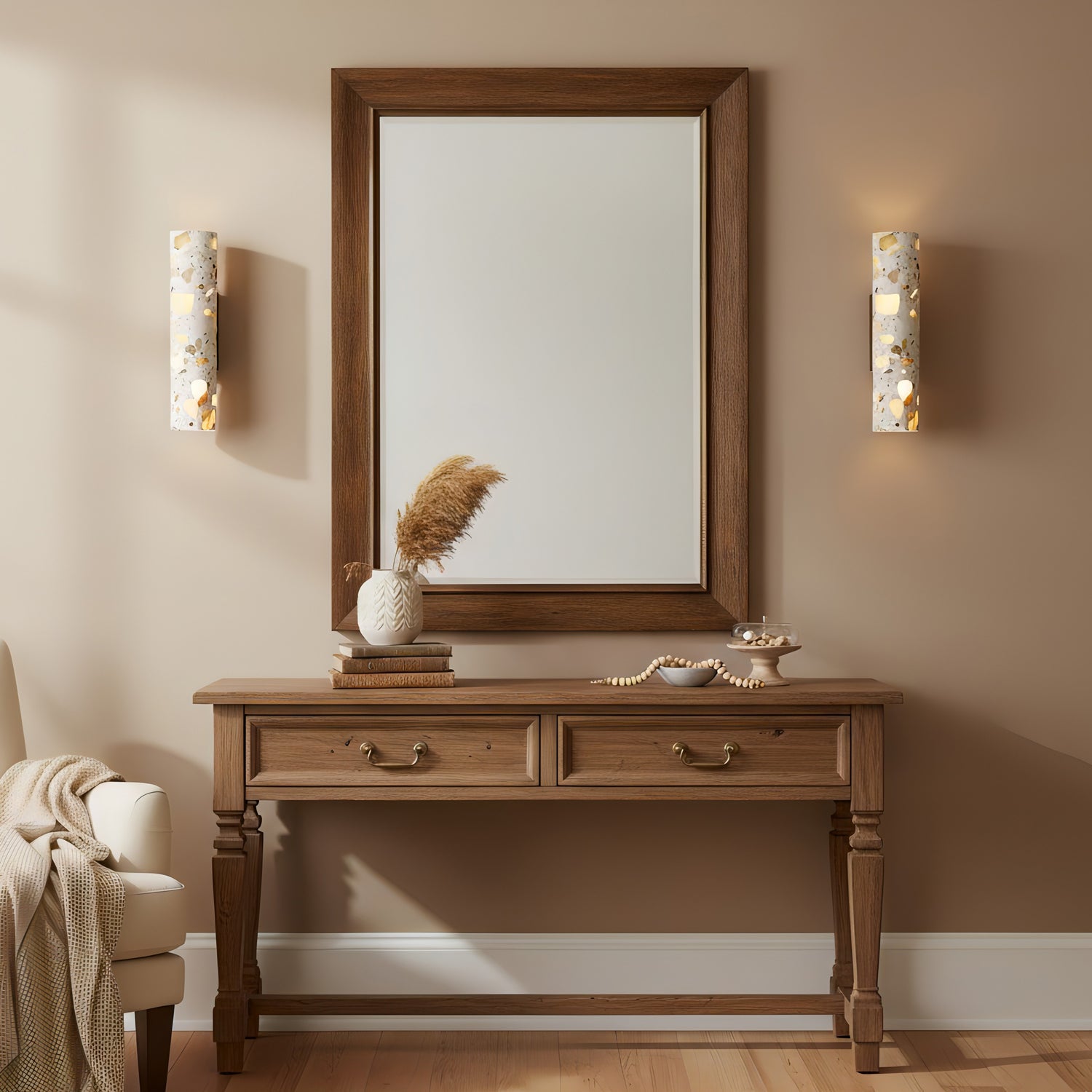 Modern Stone Wall Sconce for Living Room and Bedroom — Harbor Light Co.