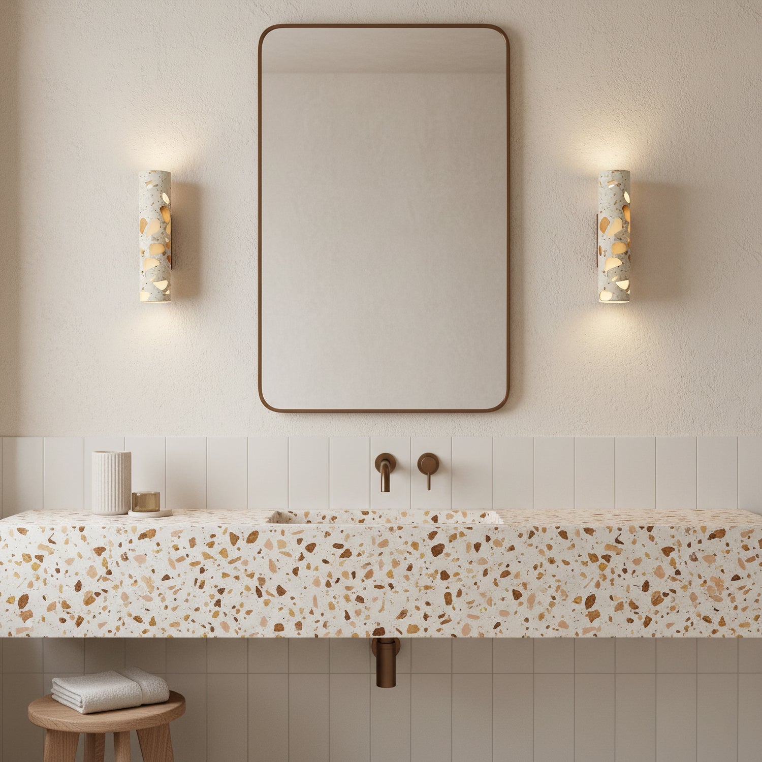 Modern Stone Wall Sconce for Living Room and Bedroom — Harbor Light Co.