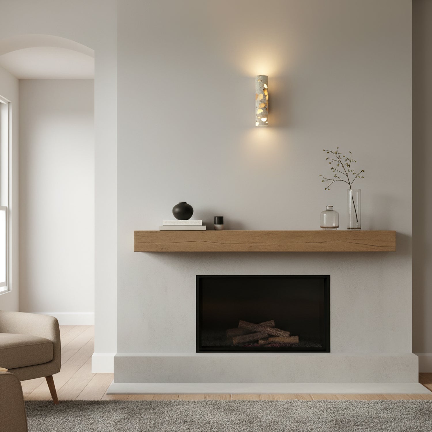 Modern Stone Wall Sconce for Living Room and Bedroom — Harbor Light Co.