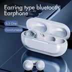 Open Ear Clip On Wireless Earbuds Bluetooth Bone Conduction Style Headphones with Touch Control and Charging Case