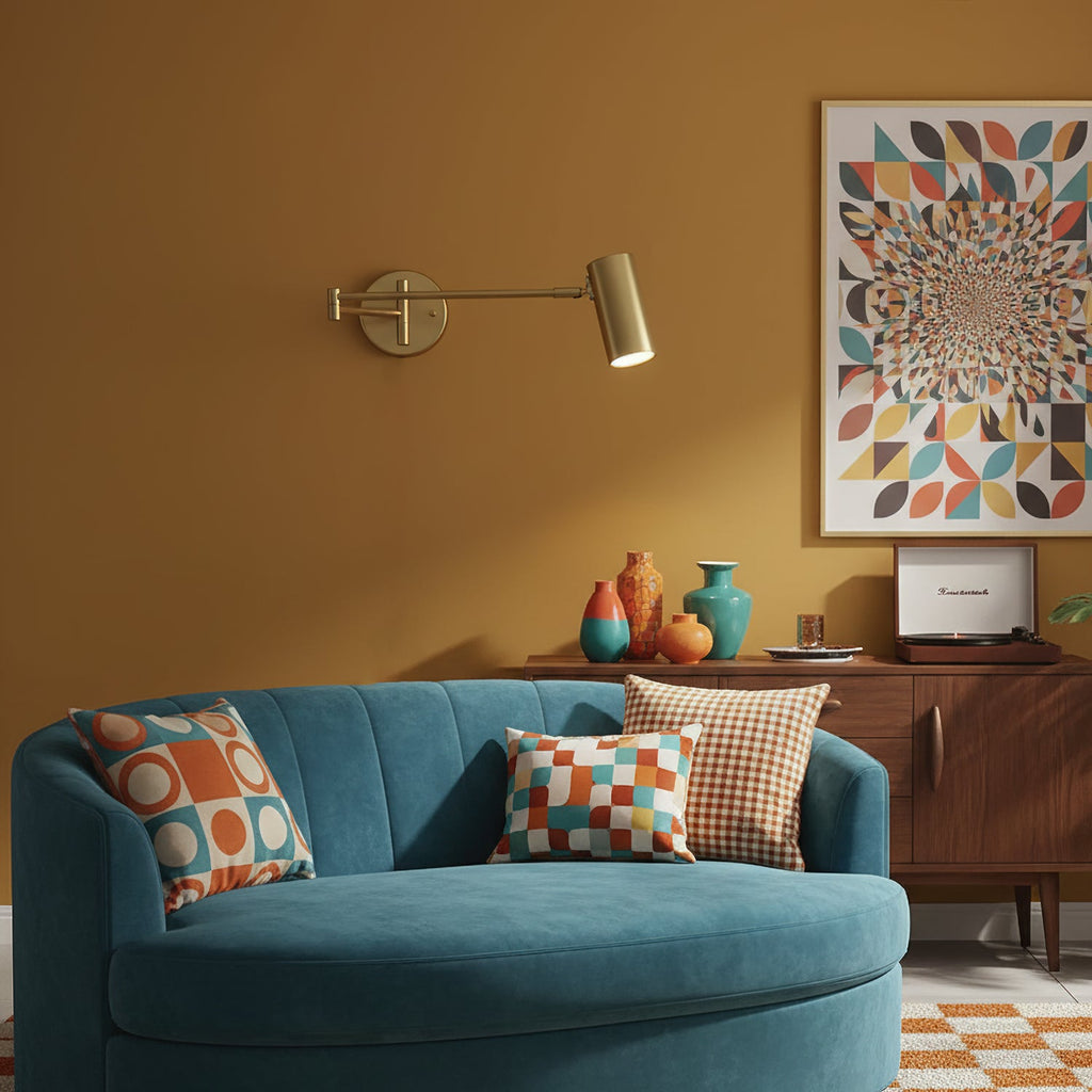 Modern Brass Wall Sconce With Three-Color Lighting — Harbor Light Co.