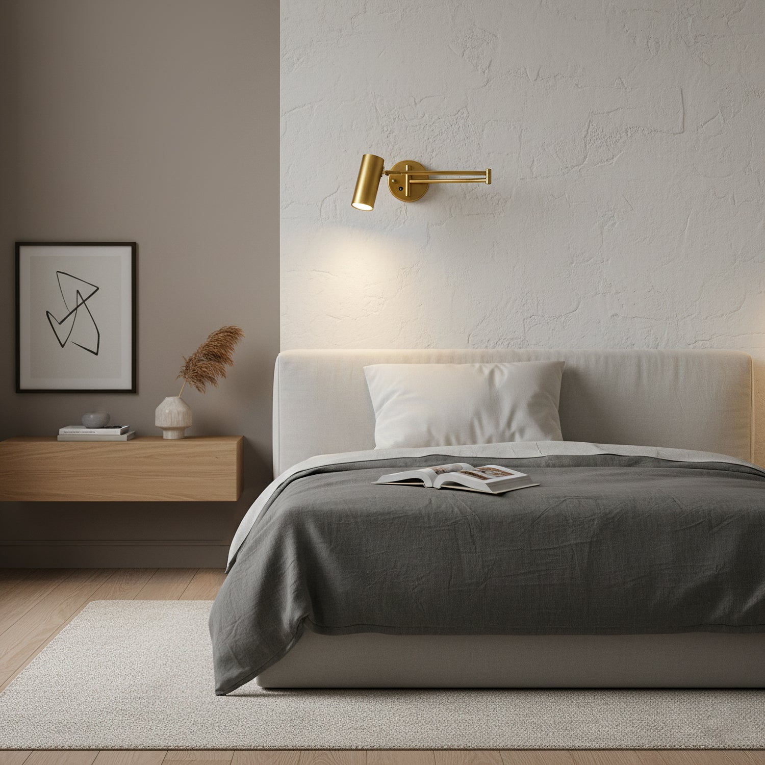 Modern Brass Wall Sconce With Three-Color Lighting — Harbor Light Co.