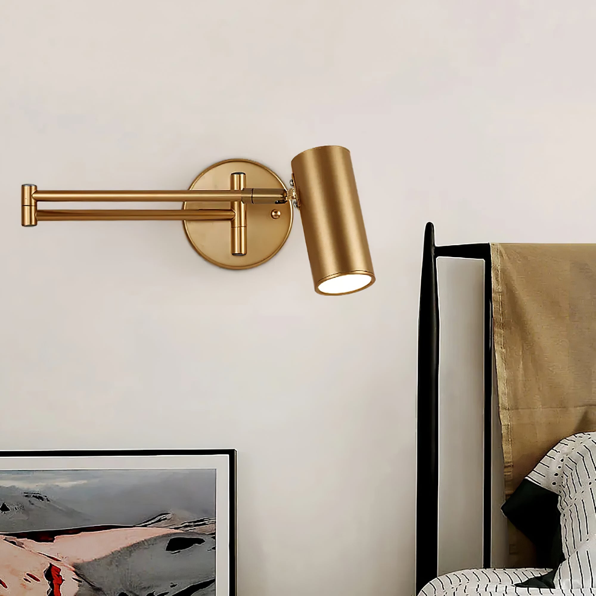 Modern Brass Wall Sconce With Three-Color Lighting — Harbor Light Co.
