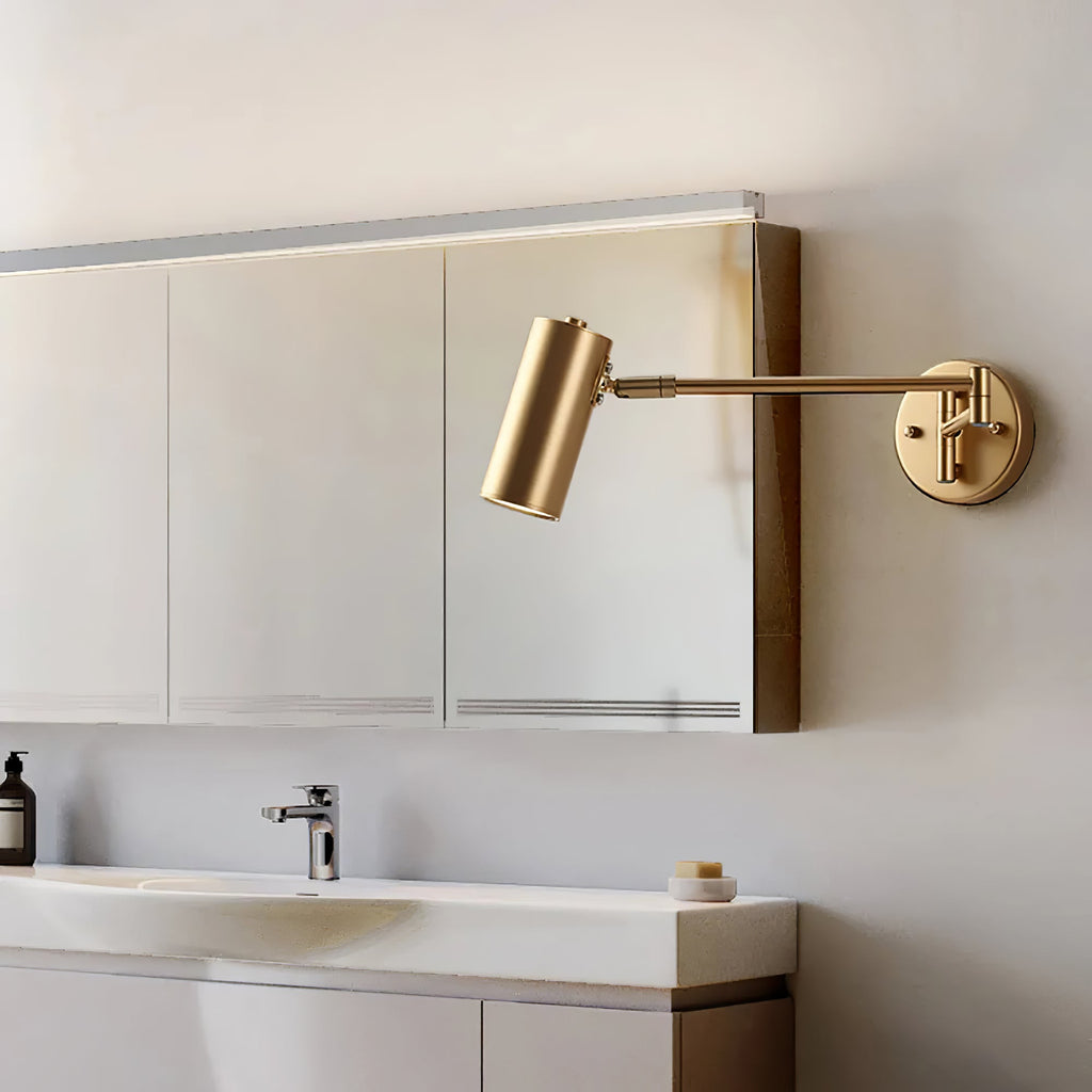 Modern Brass Wall Sconce With Three-Color Lighting — Harbor Light Co.