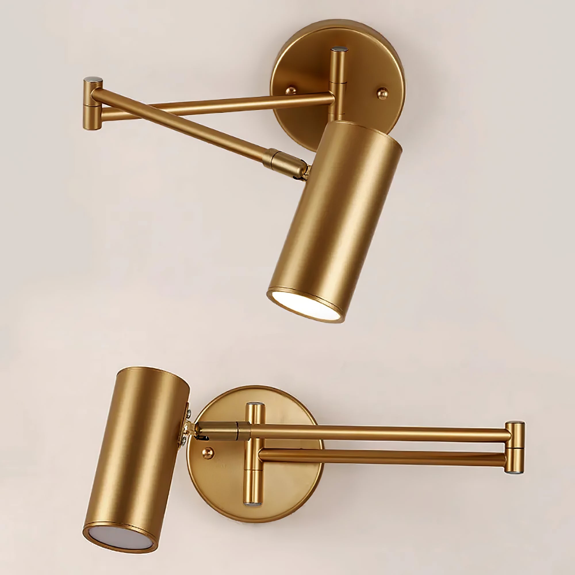 Modern Brass Wall Sconce With Three-Color Lighting — Harbor Light Co.