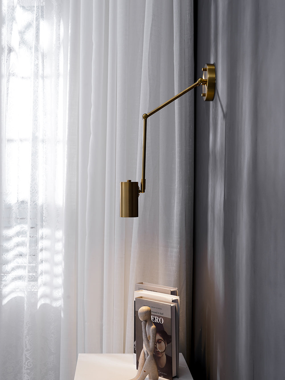 Modern Brass Wall Sconce With Three-Color Lighting — Harbor Light Co.