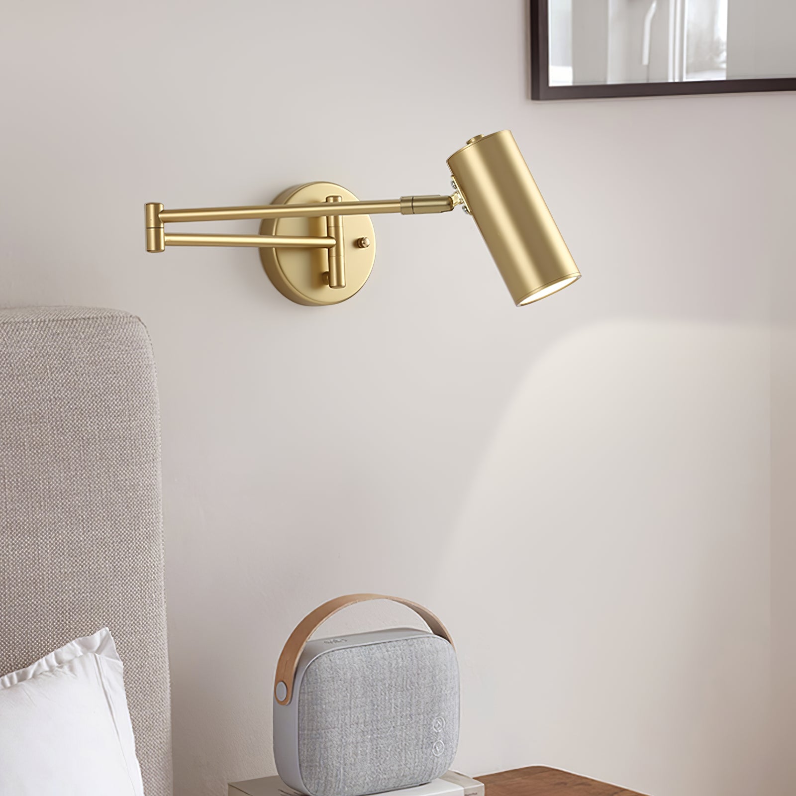 Modern Brass Wall Sconce With Three-Color Lighting — Harbor Light Co.