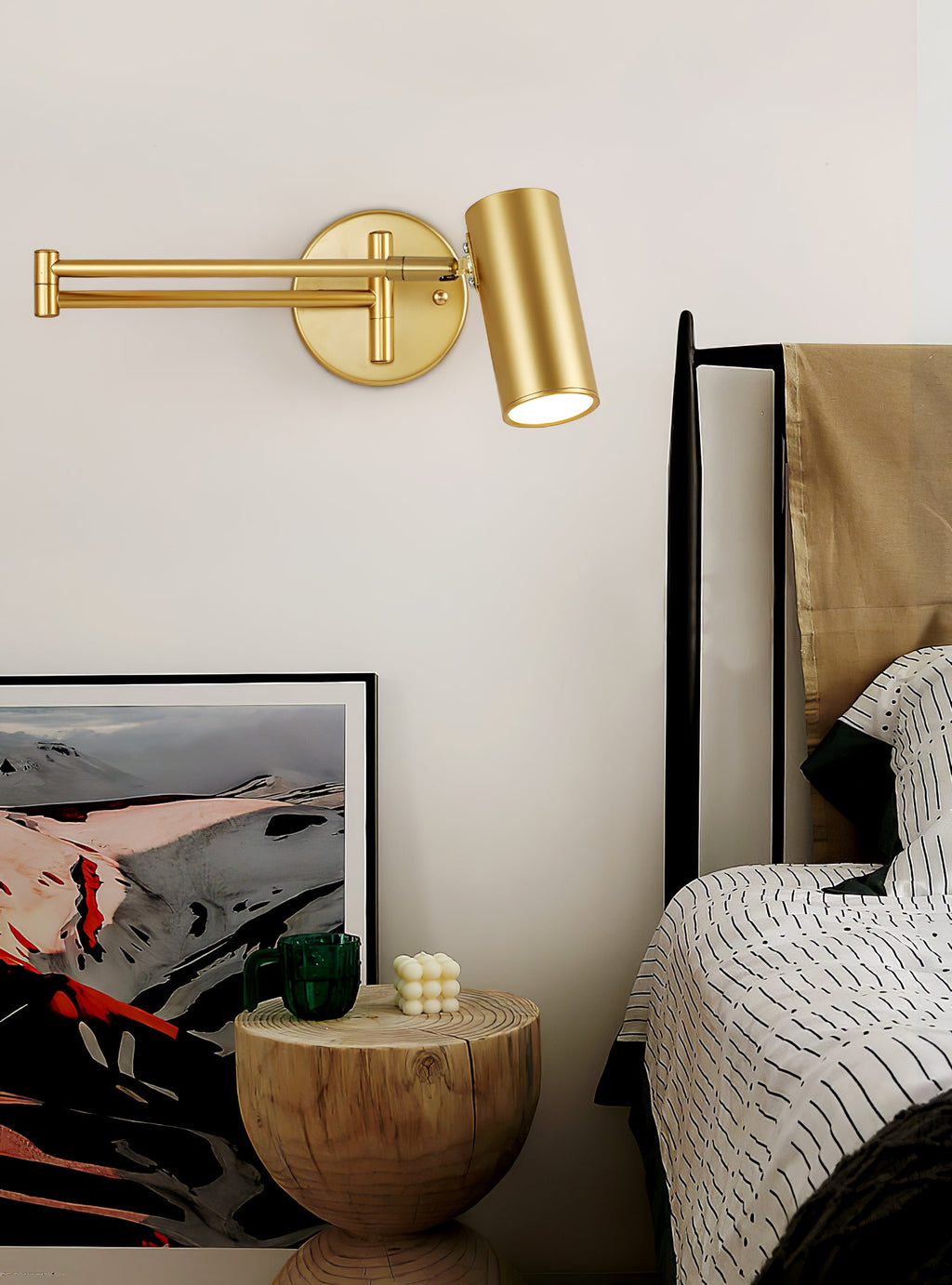 Modern Brass Wall Sconce With Three-Color Lighting — Harbor Light Co.