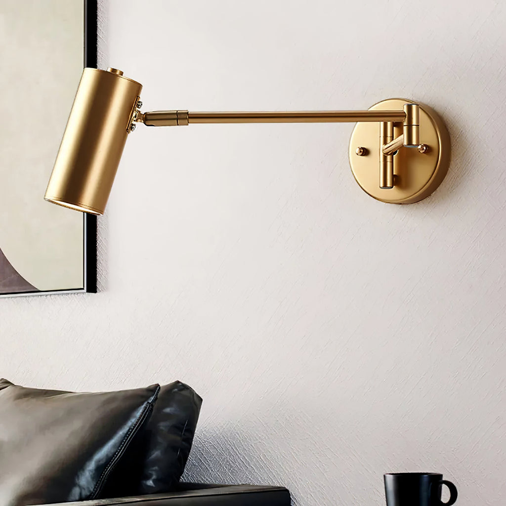 Modern Brass Wall Sconce With Three-Color Lighting — Harbor Light Co.