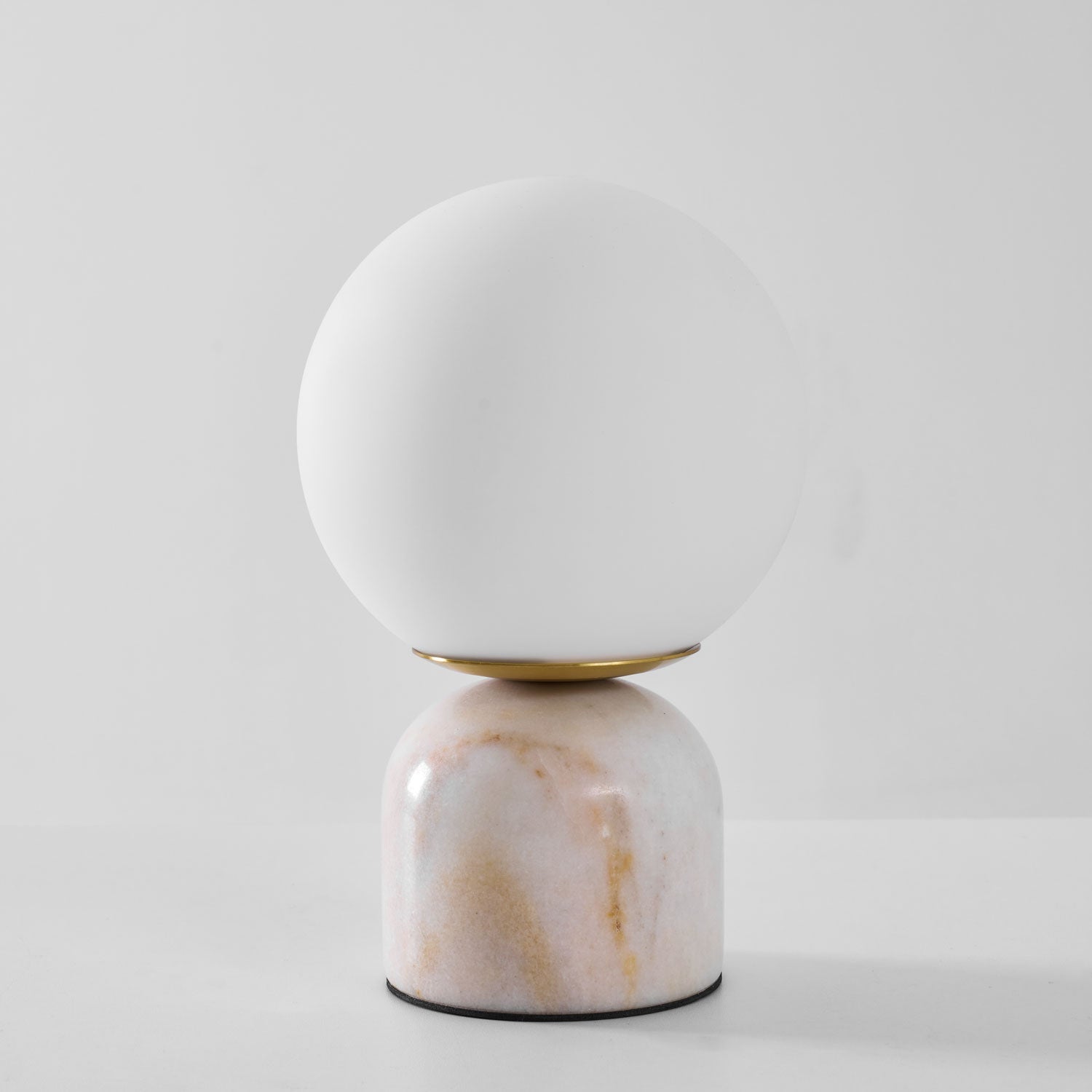 Marble Globe Table Lamp with Glass Shade