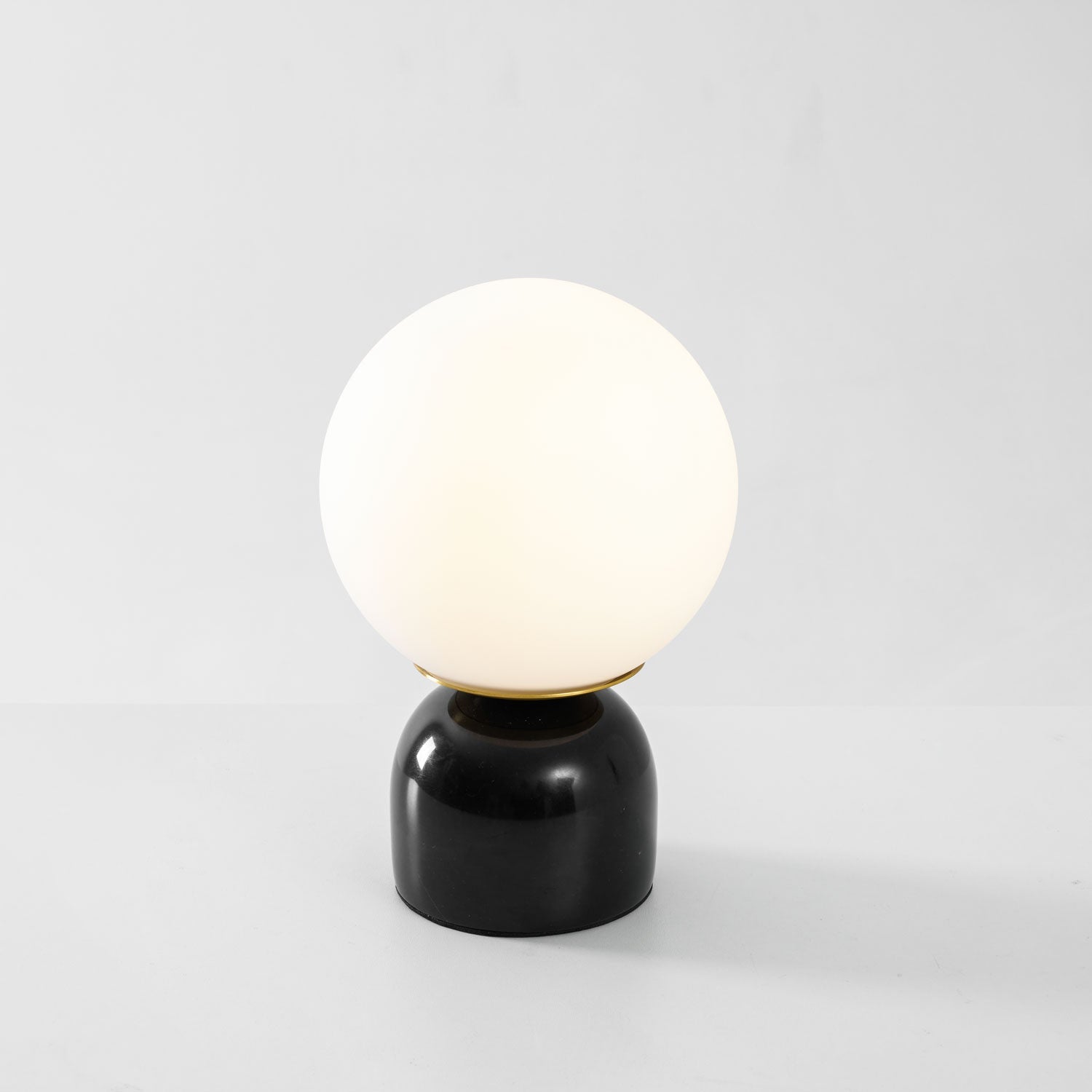 Marble Globe Table Lamp with Glass Shade