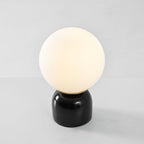 Marble Globe Table Lamp with Glass Shade