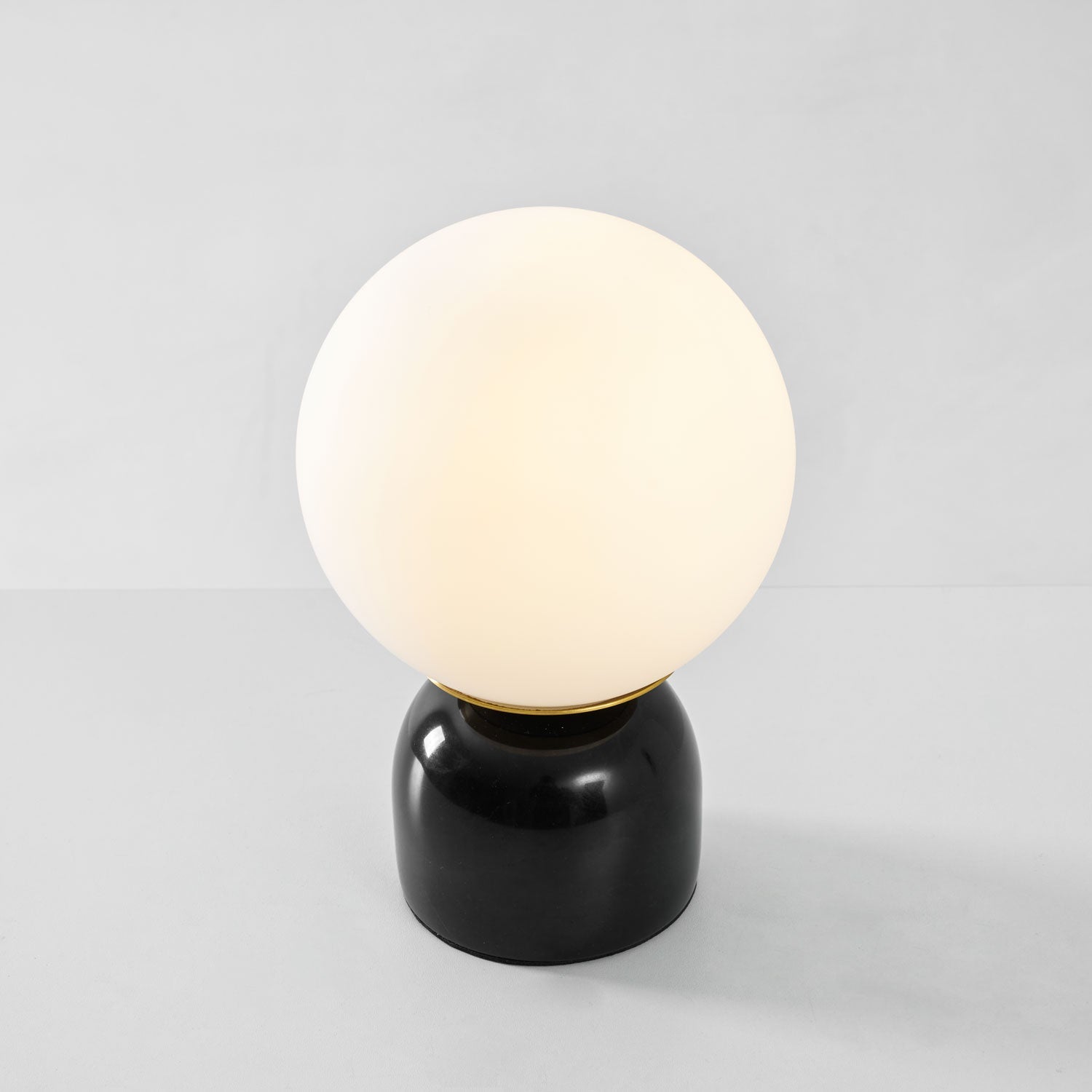 Marble Globe Table Lamp with Glass Shade