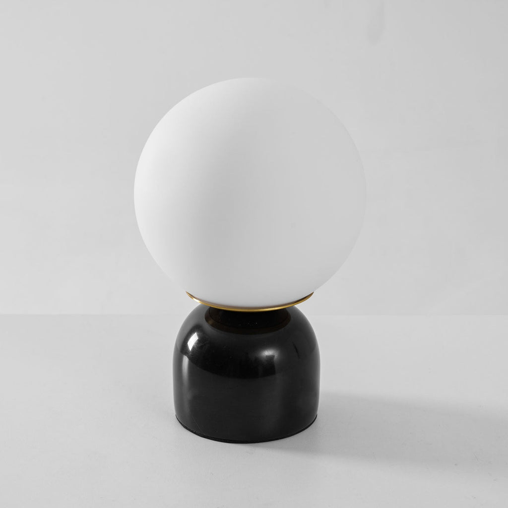 Marble Globe Table Lamp with Glass Shade