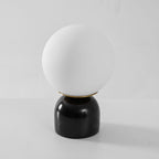 Marble Globe Table Lamp with Glass Shade