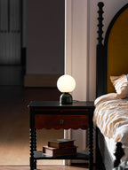 Marble Globe Table Lamp with Glass Shade