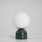 Marble Globe Table Lamp with Glass Shade