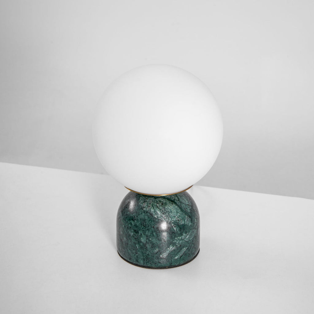 Marble Globe Table Lamp with Glass Shade