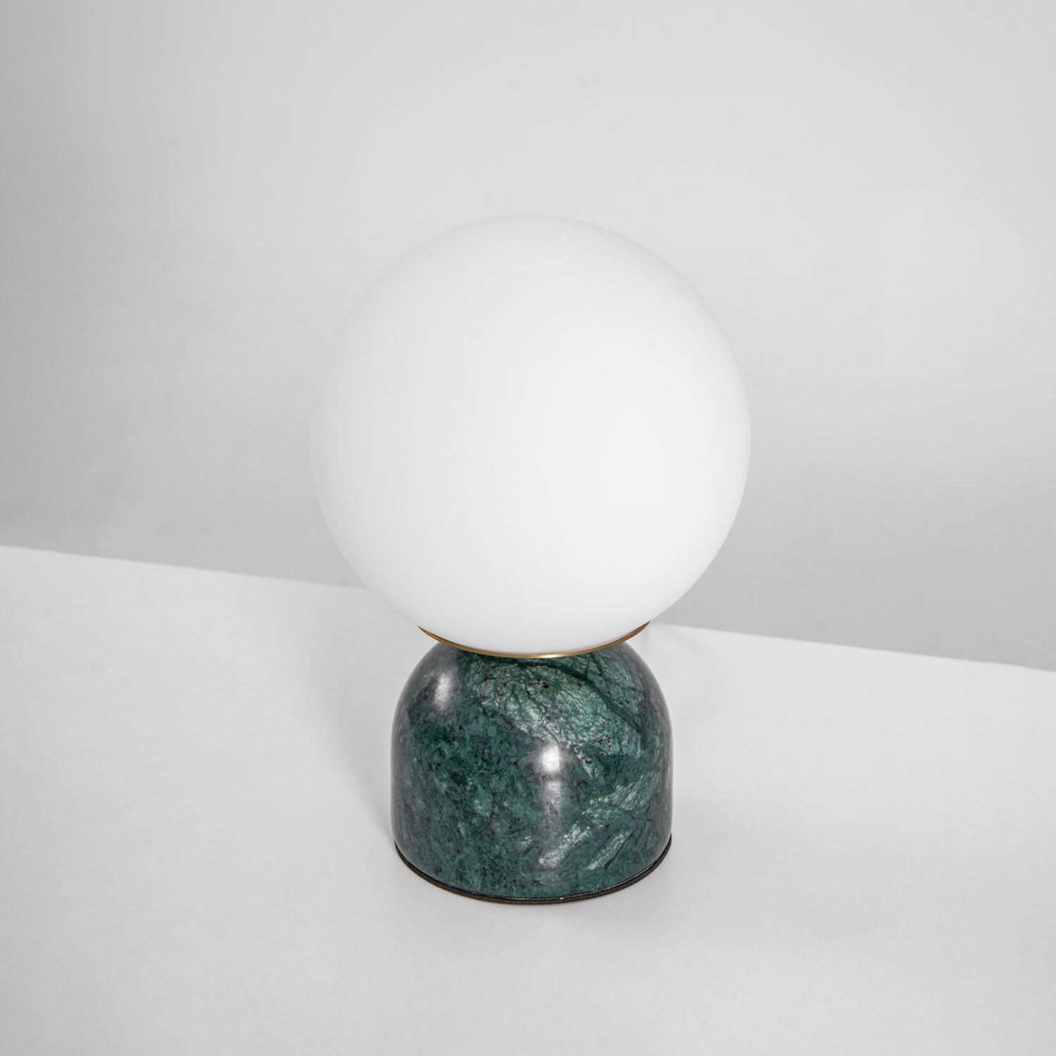 Marble Globe Table Lamp with Glass Shade