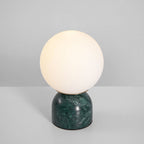 Marble Globe Table Lamp with Glass Shade