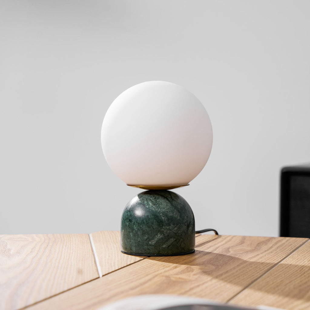 Marble Globe Table Lamp with Glass Shade