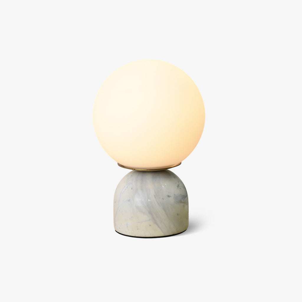 Marble Globe Table Lamp with Glass Shade