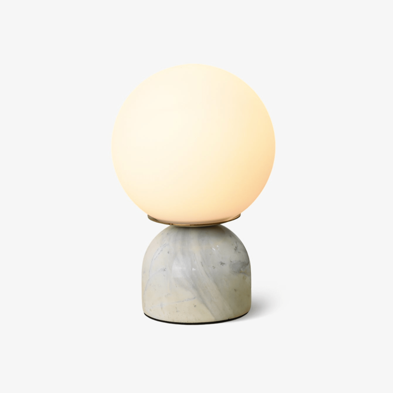 Marble Globe Table Lamp with Glass Shade